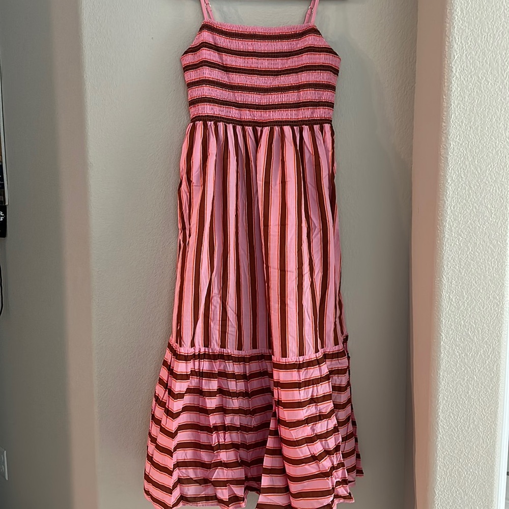 Kate Spade ♠️ Calais Striped Smocked Dress